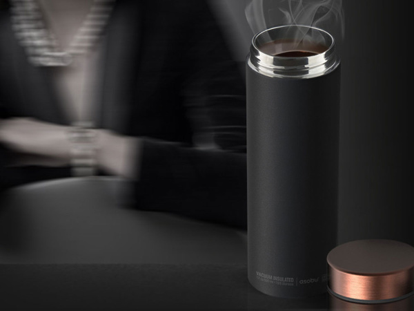 Термос «LE BATON», Цвет черный/медный