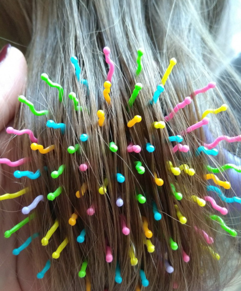Массажная расческа Rainbow Volume Brush EYECANDY (препятствует запутыванию волос)