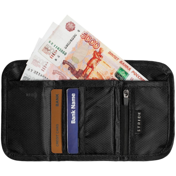 Кошелек Torren с RFID-защитой, черный, 13,7х8х1 см