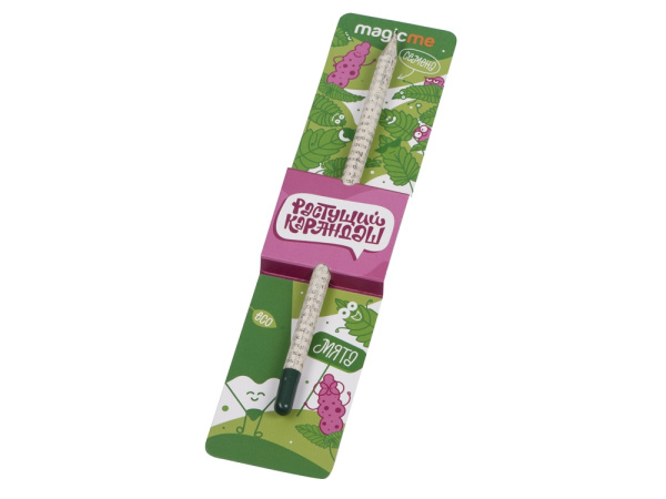 «Растущий карандаш» с семенами мяты, Цвет бело-серый/зеленый