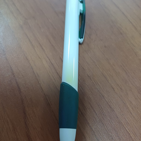 Ручка пластиковая шариковая «Соната», Цвет белый/зеленый