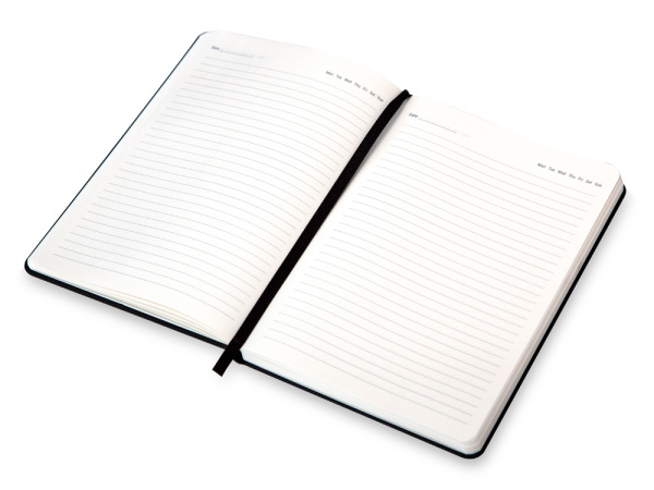 Бизнес-блокнот А5 «С3» soft-touch с магнитным держателем для ручки, Цвет черный