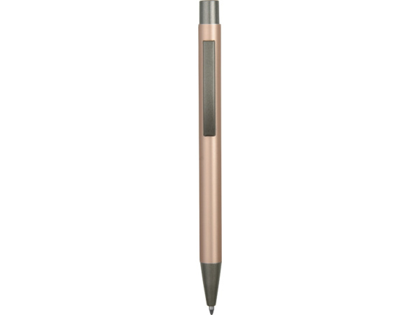 Ручка металлическая soft-touch шариковая «Tender», Цвет розовое золото/серый