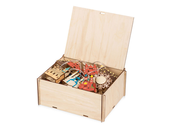 Ёлочная гирлянда с лампами в подарочной коробке «Достопримечательности России», Цвет разноцветный