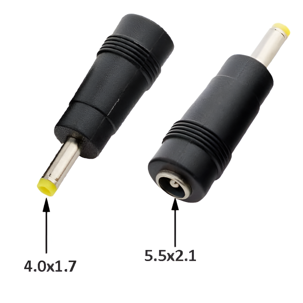 Переходник питания DC гнездо 5.5*2.1 - штекер 4.0*1.7 / Подходит для адаптеров питания, ноутбуков, и других электронных устройств