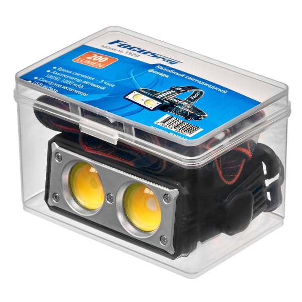 FOCUSray 1323 акку 18650 1200мАН,200 люмен,цифровой дисплей,USB кабель,1/180, шт