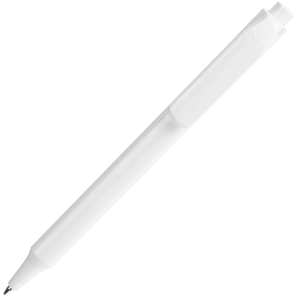 Ручка шариковая Pigra P04 Polished, белая, 14x1,3 см