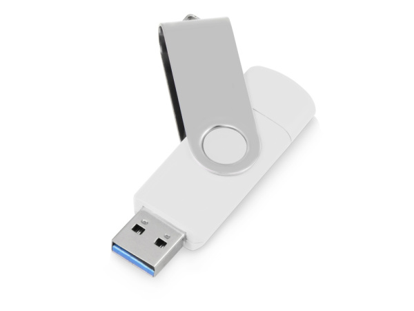 USB3.0/USB Type-C флешка на 16 Гб «Квебек C», Размер 16ГБ, Цвет белый
