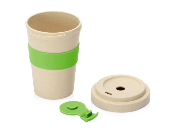 Стакан из пшеничного волокна «Flava», Цвет бежевый/зеленое яблоко