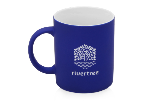 Кружка с покрытием soft-touch «Barrel of a Gum», Цвет синий