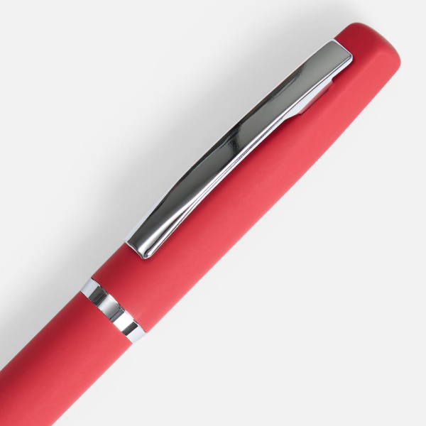 Ручка шариковая Bolt Soft Touch, красная, 13,8х1,3 см
