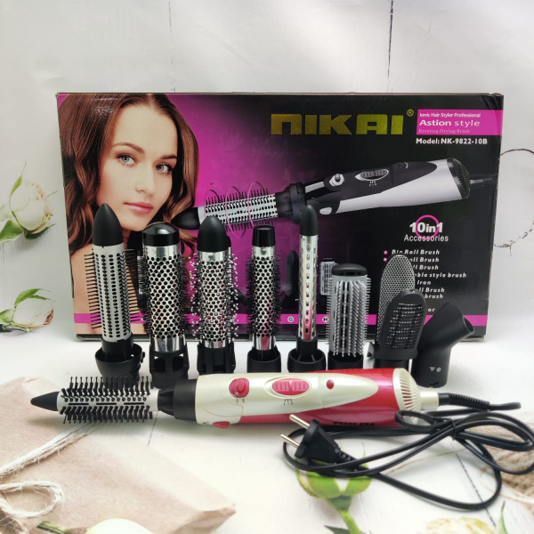 Стайлер-фен для волос 10в1 NIKAI NK-9822-10