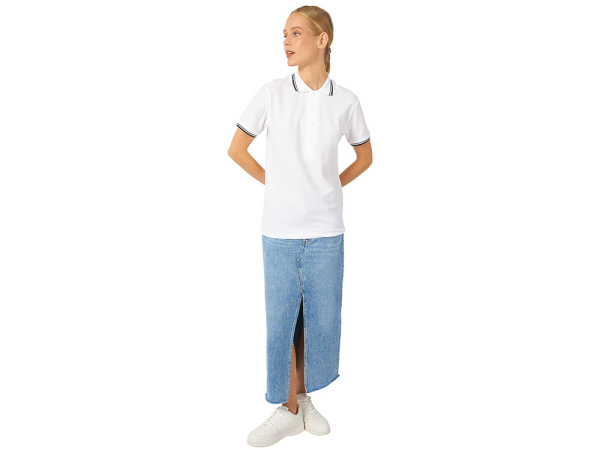 Рубашка поло "Erie" женская, Размер XL, Цвет белый/черный