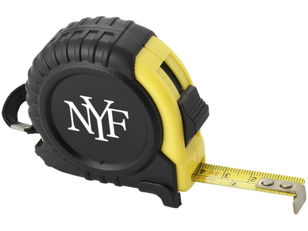 Рулетка «Nest», 3 м, Цвет черный/желтый