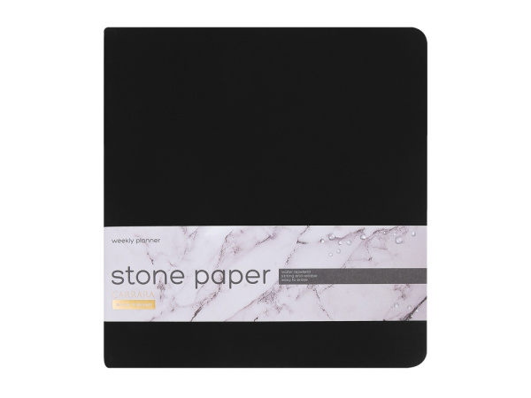 Еженедельник с каменной бумагой А5+ «Carrara», Цвет черный