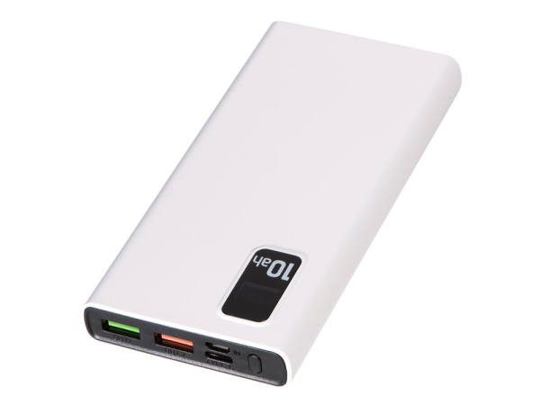 Портативный внешний аккумулятор «FAST», 10000 mAh, Цвет белый