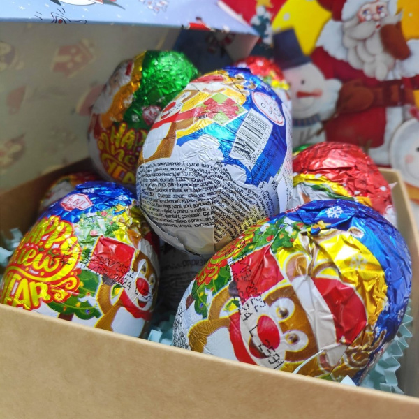 Шоколадное яйцо с игрушкой-сюрпризом Happy New Year, 25 гр. (Турция)
