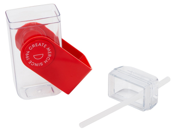 Бутылка для воды «JUICY DRINK BOX», 290 мл с тампопечатью, Цвет прозрачный, красный