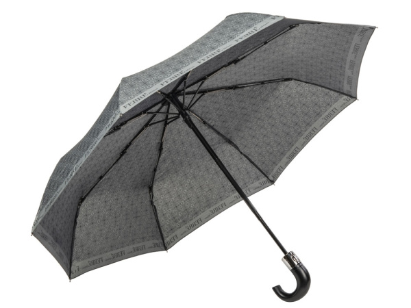 Зонт складной автоматический, Цвет серый с принтом