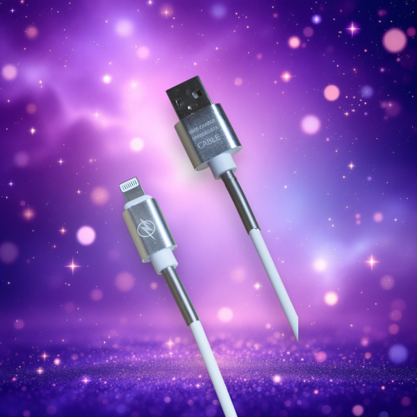 Кабель M5 USB Type-A - Lightning, длина 2000мм, белый / Прочность и удобство для повседневного использования