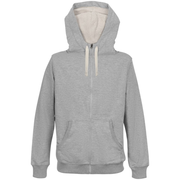 Толстовка на молнии Kulonga Sherpa, серый меланж, XS–XXL