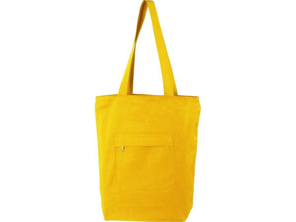 Сумка на молнии «Zipper» из хлопка 280 г/м2, Цвет желтый